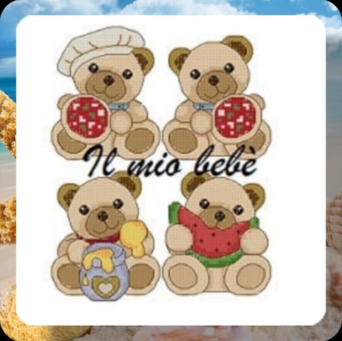 Schema punto croce orsetto - croce,