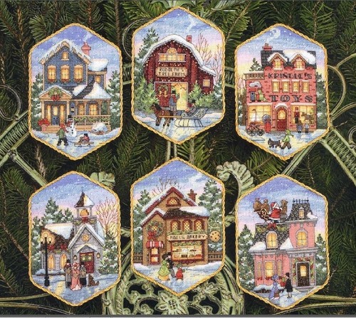 Christmas village ornament - christmas,