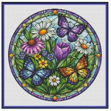 Farfalle in vetro colorato -