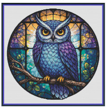 Gufo in vetro colorato - solo