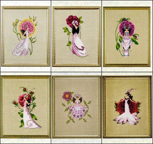 Set cross stitch pattern - set, 6